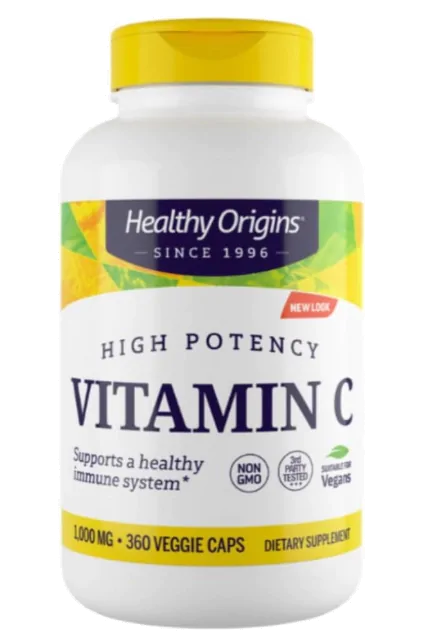 Vitaminas Vitamina C 1000mg — 360 Cápsulas — Healthy Origins
