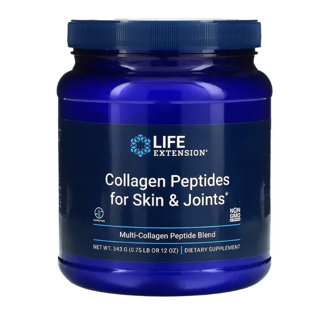 Vitaminas Peptídeos de Colágeno Tipo I · II e III para Pele e Articulações | 343g — Life Extension