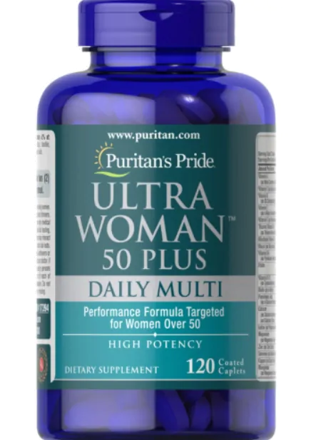 Vitaminas Multivitamínico Ultra Woman 50 Plus — 120 Cápsulas — Puritan's Pride