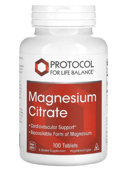 Vitaminas Magnésio Citrate — 100 Tablets — Protocol for Life Balance