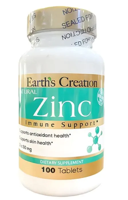 Vitaminas Zinco 50mg — 100 comprimidos — Earth's Creation