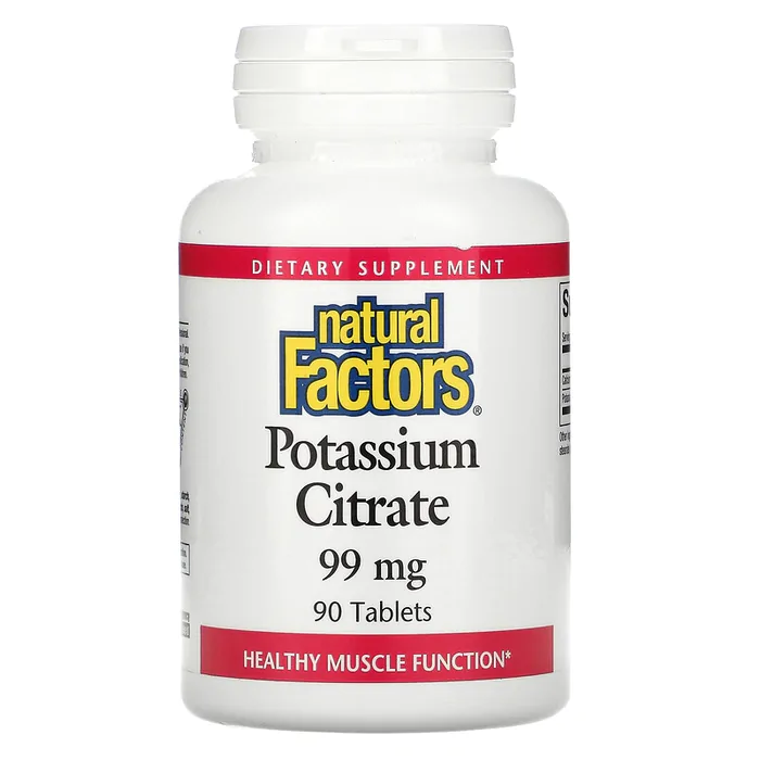 Vitaminas Potássio · 99 mg | 90 Comprimidos — Natural Factors