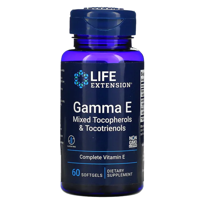 Vitaminas Gama-E Tocoferóis Mistos (Gamma) · 60cápsulas — Life Extension