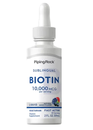 Vitaminas Biotina Líquido · 10 | 000mcg | 59ml | PipingRock — Piping Rock