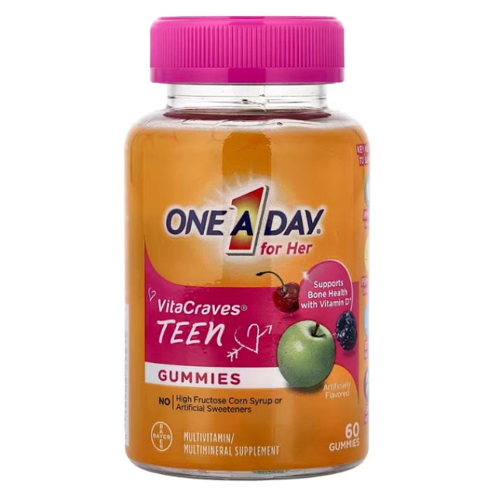 Vitaminas Multivitamínico Para Adolescentes Teen VitaCraves — 60 Gomas Sabor Frutas — One-A-Day