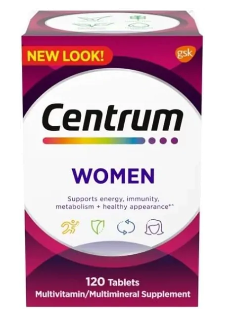 Vitaminas Women · 120 Comprimidos | Importado — Centrum