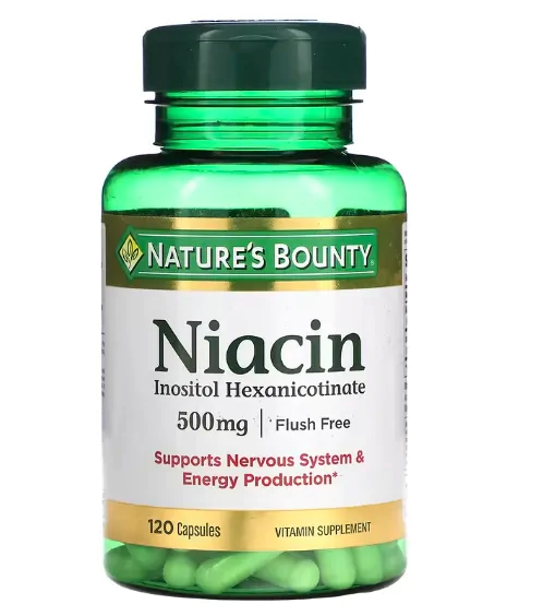 Vitaminas Niacina Flush Free · 500mg | 120 Cápsulas — Nature's Bounty