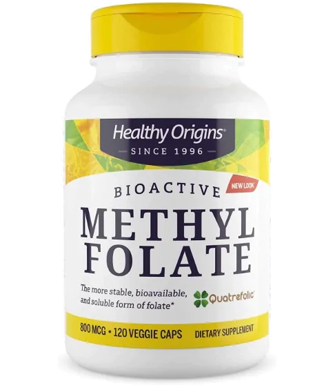 Vitaminas Methyl Folate 800mcg — 120 Cápsulas — Healthy Origins