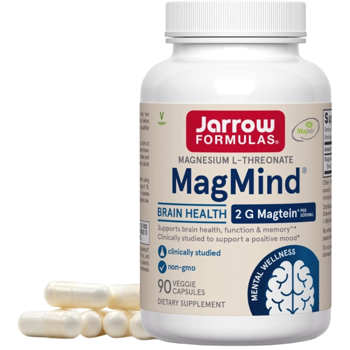 Vitaminas Magnésio L-Threonate (MagMind) · 2mg | 90 Cápsulas — Jarrow Formulas