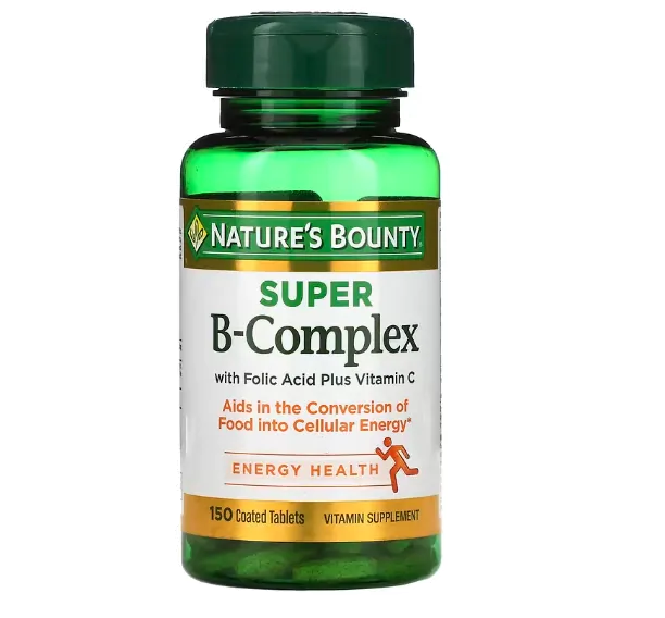 Vitaminas Super Complexo B com Ácido Fólico e Vitamina C · 150 Comprimidos | Nature's Bounty — Natures Bounty