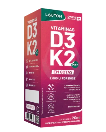 Vitaminas Vitamina D3 2000UI + K2 — 20ml — Lauton Nutrition
