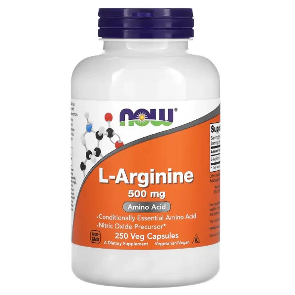 Vitaminas L-Arginina · 500mg | 250 Cápsulas — Now