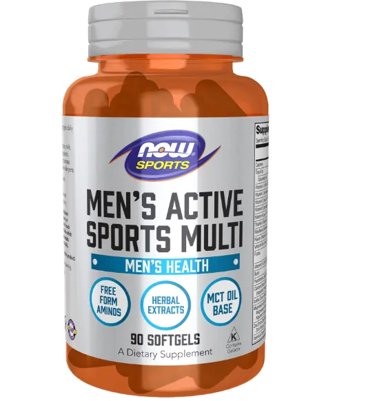 Vitaminas Multivitamínico Esportivo Masculino · Men's Active Sports | 90 Cápsulas — Now