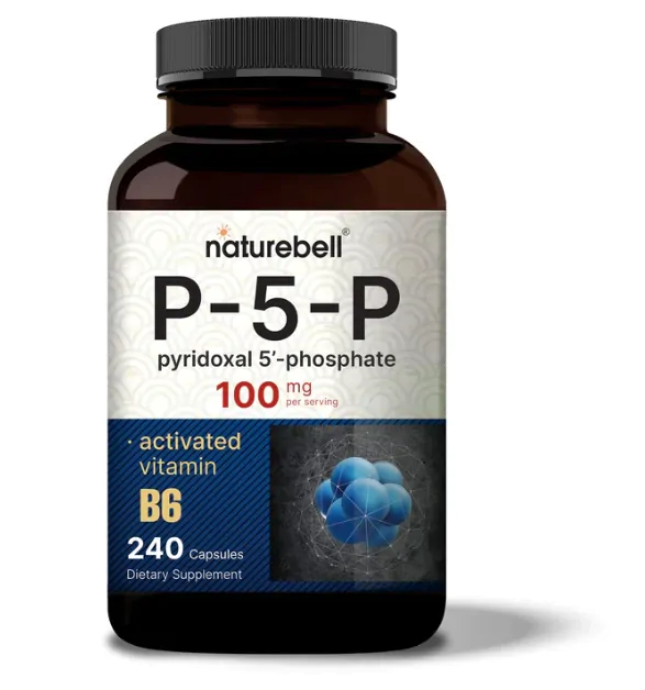 Vitaminas Vitamina P-5-P (Piridoxal-5-Fosfato) — 240 Cápsulas — Naturebell