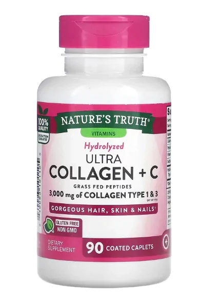Vitaminas Ultra Colágeno com Vitamina C · 3000mg | 90 Cápsulas — Nature's Truth
