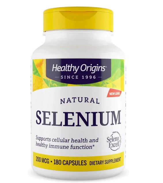 Vitaminas Selênio 200mcg — 180 Cápsulas — Healthy Origins