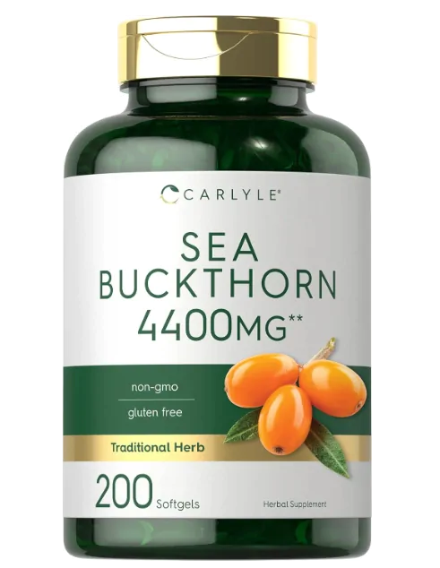 Vitaminas Sea Buckthorn Oil · Óleo de Espinheiro Marítimo | 4400mg | 200 Softgels — Carlyle