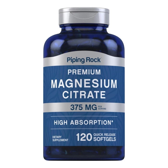 Vitaminas Citrato de magnésio 375 mg — 120 Cápsulas - PipingRock — Piping Rock