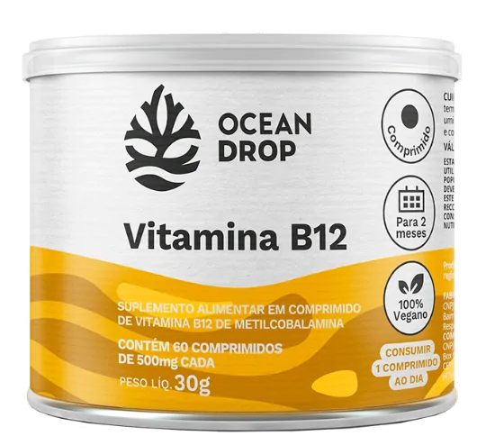 Vitaminas Vitamina B12 Vegana — 60 cápsulas — Ocean Drop