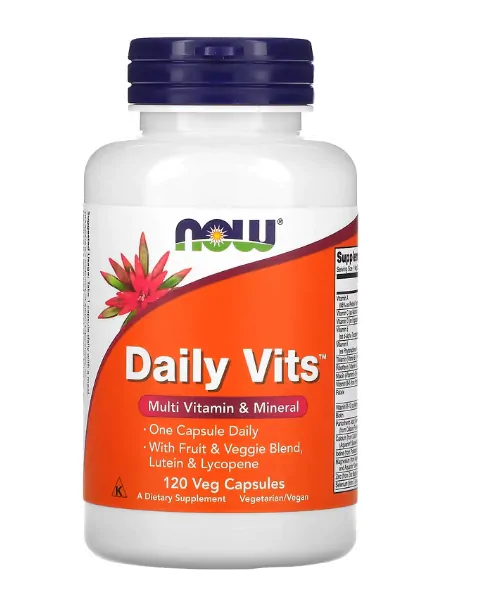 Multivitaminas e Minerais · Vitaminas Diárias | 120 Cápsulas — Now