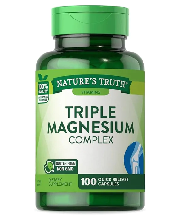 Vitaminas Complexo Triplo de Magnésio — 100 cápsulas — Nature's Truth