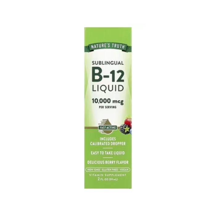 Vitaminas Sublingual B-12 Liquid · 10000mgc | Fast Acting — Nature's Truth