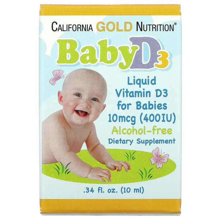 Vitaminas Vitamina D3 Líquida Infantil · 10 mcg (400 UI) | 10 ml — California Gold Nutrition