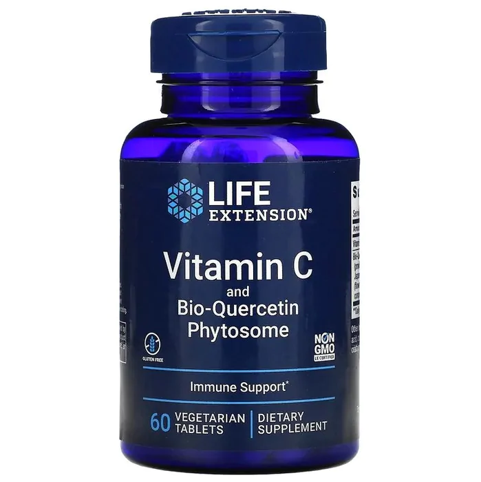 Vitaminas Vitamina C + Fitossomo de Bioquercetina — 60 Comprimidos — Life Extension