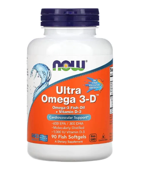 Vitaminas Ultra Ômega Com vitamina D-3 · 600 EPA/300 DHA | 90 Cápsulas — Now