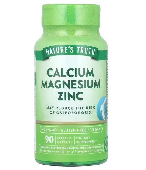 Vitaminas Cálcio Magnésio Zinco — 90 Cápsulas — Nature's Truth