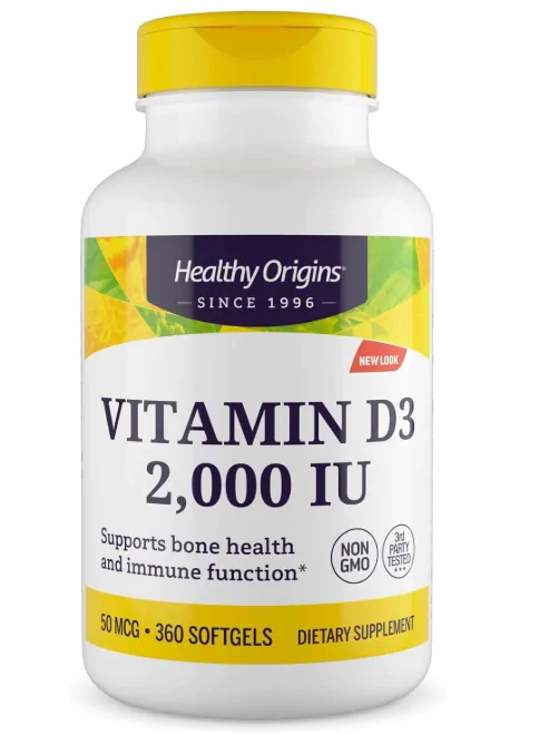 Vitaminas Vitamina D3 2 · 000UI | 360 Softgels — Healthy Origins