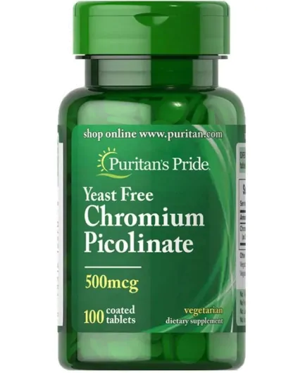Vitaminas Picolinato de Cromo · 500mcg | 100 Comprimidos — Puritan's Pride