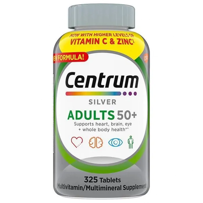 Vitaminas Silver Adults 50+ · 325 Comprimidos | Importado — Centrum