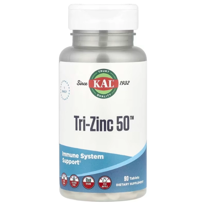 Vitaminas Tri-Zinc 50mg — 90 Comprimidos — KAL