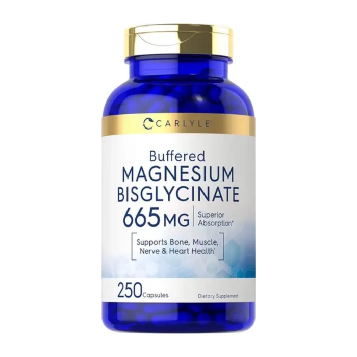 Vitaminas Magnésio Bisglicinato 665mg · Relaxamento | Qualidade do Sono e Equilíbrio Diário | 250 Cápsulas — Carlyle