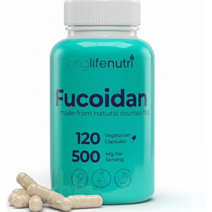Vitaminas Fucoidano 500mg · Extrato de Alga Marinha Marrom | 120 Cápsulas — LongLifeNutri