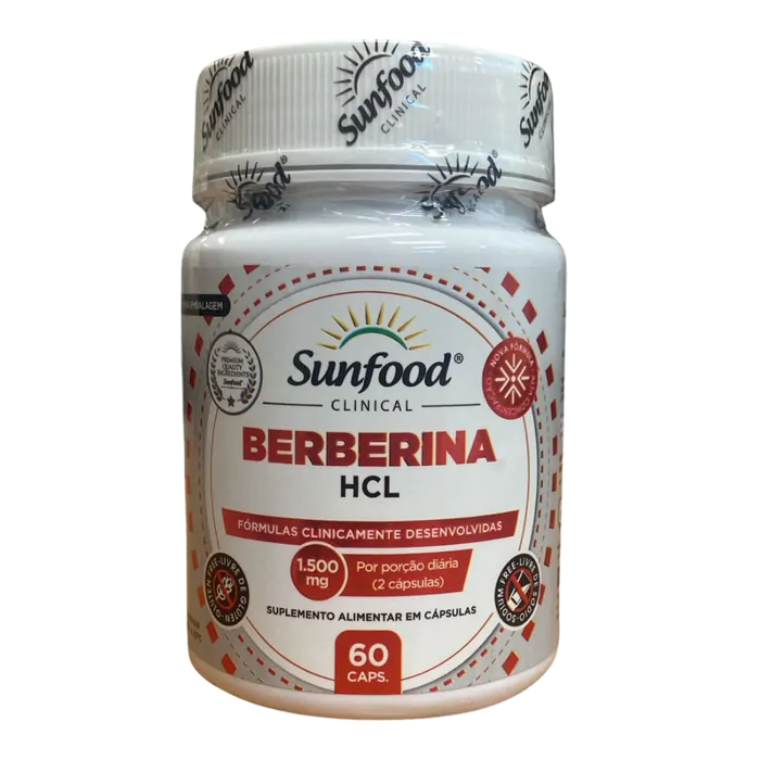 Vitaminas Berberina HCL 1500mg — 60 Cápsulas — Sunfood