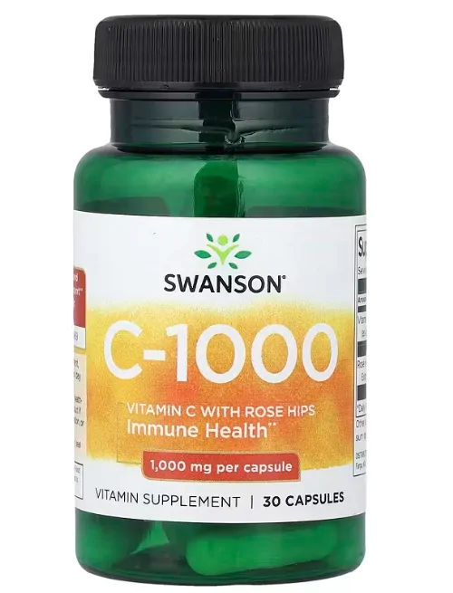 Vitaminas Vitamina C-1000 · Com Rosa Mosqueta | 30 Cápsulas — Swanson