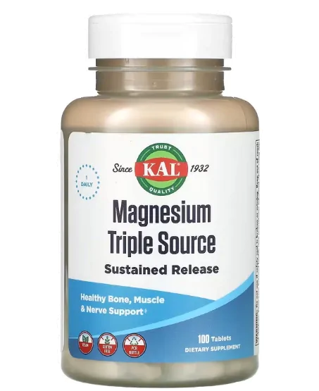 Vitaminas Magnésio Triple Source 500mg — 100 Comprimidos — KAL