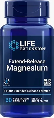 Vitaminas Magnésio Extend-Release · 250mg | 60 Cápsulas — Life Extension