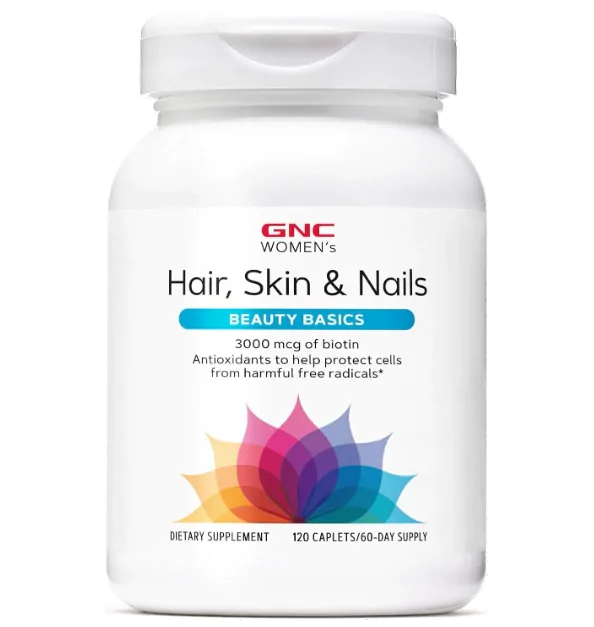 Vitaminas Cabelo · Pele e Unhas | Hair | skin & nails com Biotina 3.000mcg e Ácido Hialurônico | 120 Cápsulas — GNC
