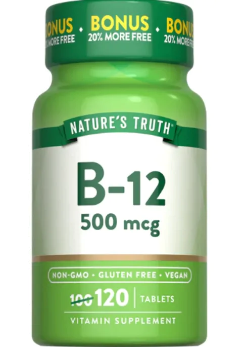 Vitaminas Vitamina B-12 500mcg — 120 comprimidos — Nature's Truth