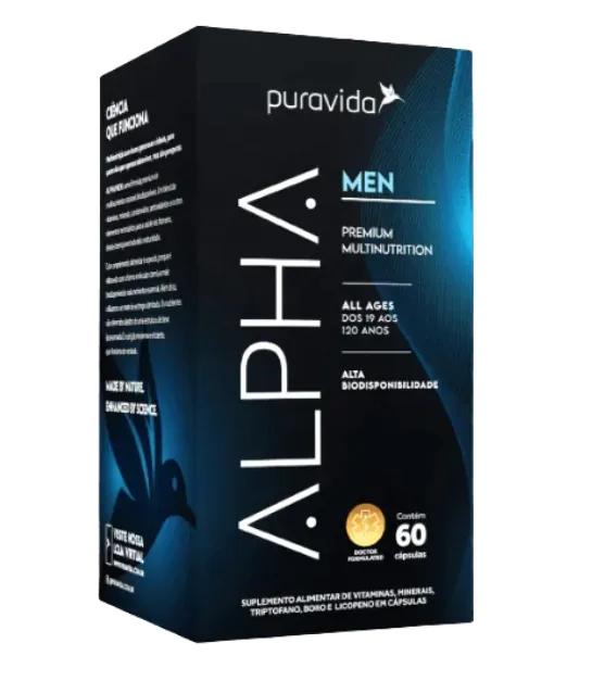 Vitaminas Multivitamínico Alpha Men — 60 Cápsulas — PuraVida