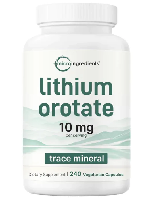 Vitaminas Lithium Orotate · Orotato de Lítio 10mg | 240 Cápsulas — Micro Ingredients