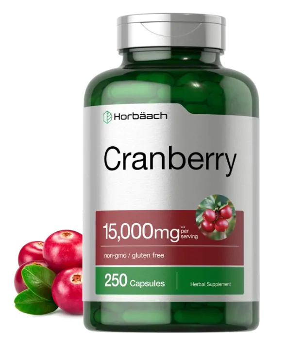 Vitaminas Cranberry 15000mg · Com Vitamina C | 250 cápsulas — Horbaach