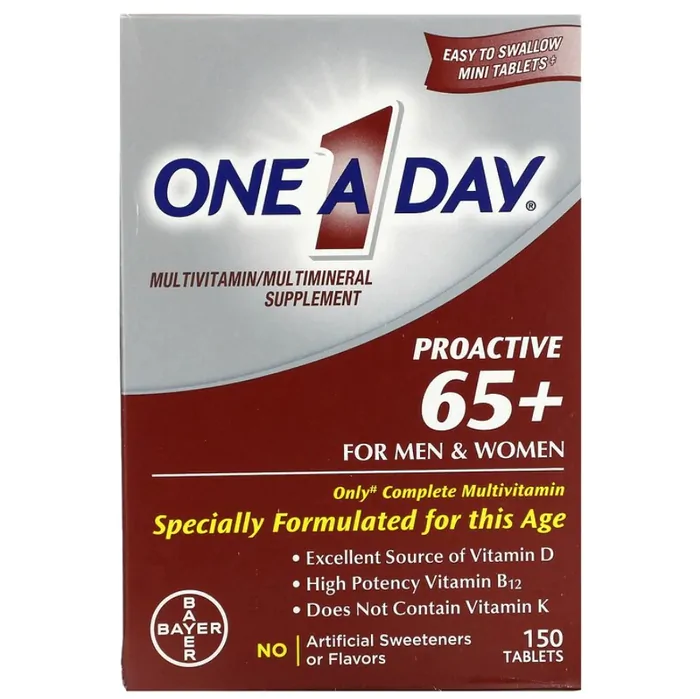 Vitaminas Multivitamínico · One-A-Day | Proativo acima de 65 anos | Para Homens e Mulheres | 150 Comprimidos — One-A-Day