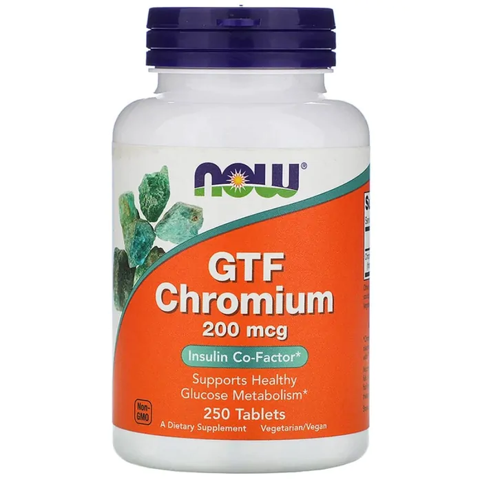 Vitaminas GTF Cromo · 200 mcg | 250 Comprimidos — Now