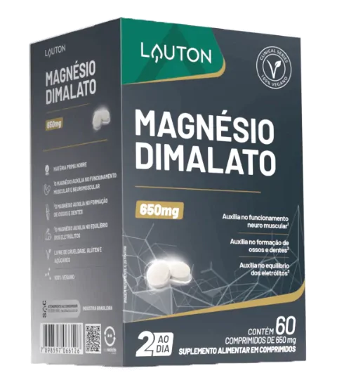 Vitaminas Magnésio Dimalato Max — 60 Cápsulas — Lauton Nutrition
