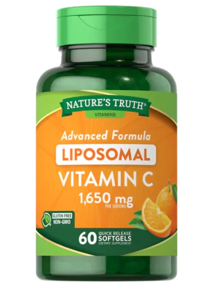 Vitaminas Vitamina C Liposomal · 1650mg | 60 cápsulas softgel | Nature's Truth — Natures Truth