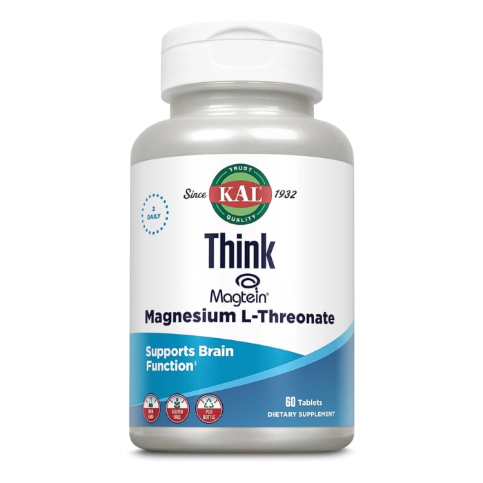 Vitaminas Magnésio L-Treonato com Magtein 2000mg · Suporte à Função Cognitiva | Aprendizado e Saúde Neural | 60 Tablets — KAL